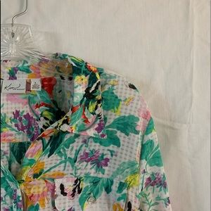 Kim Rogers button down Women’s size large, floral.